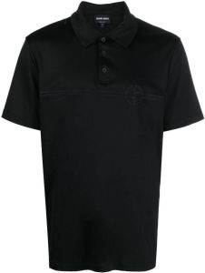 Emporio Armani Poloshirt met geborduurd logo Zwart