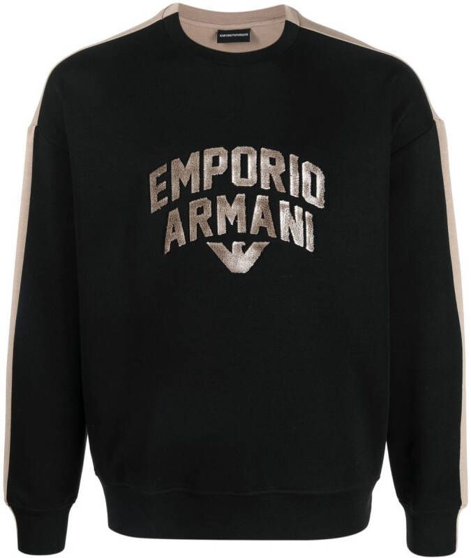 Emporio Armani Sweater met logo Zwart