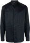 Emporio Armani geometric-print long-sleeve shirt Blauw - Thumbnail 1