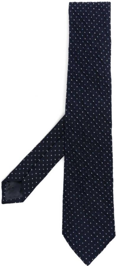 Emporio Armani Stropdas met geometrische print Blauw