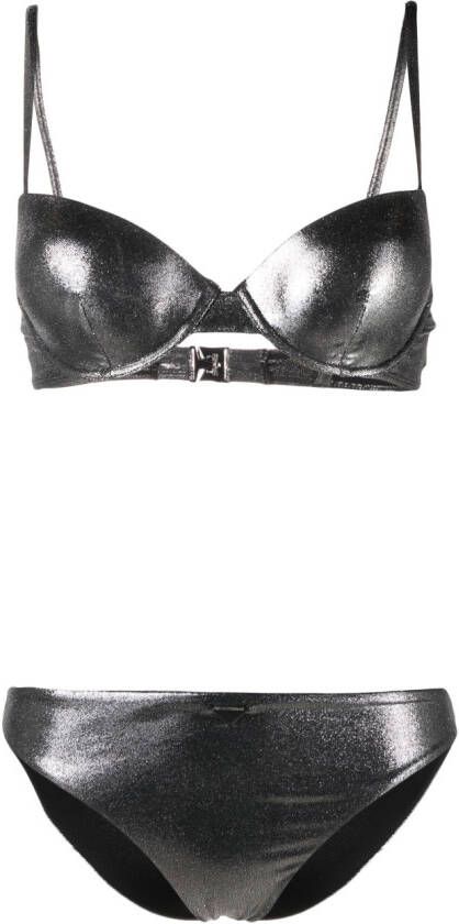 Emporio Armani Bikini met lamé-effect Zwart