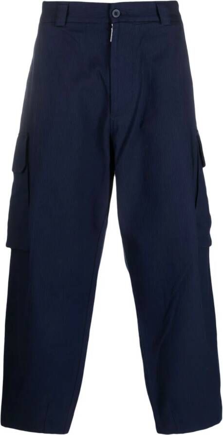 Emporio Armani Geribbelde broek Blauw