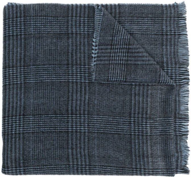 Emporio Armani Geruite sjaal Blauw