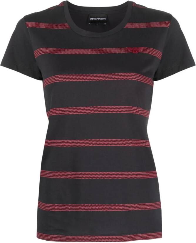 Emporio Armani Gestreept T-shirt Blauw