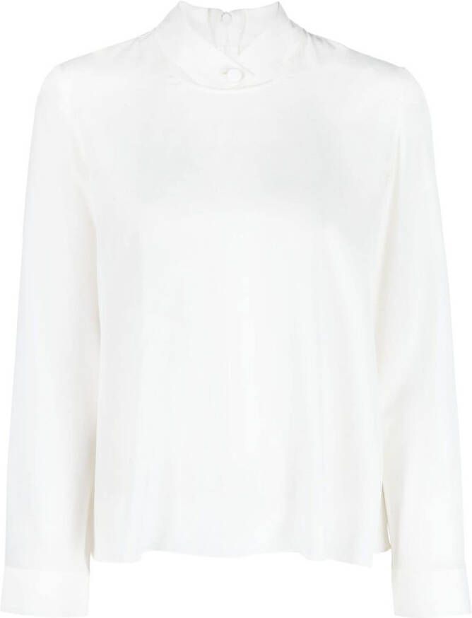 Emporio Armani Satijnen blouse Wit