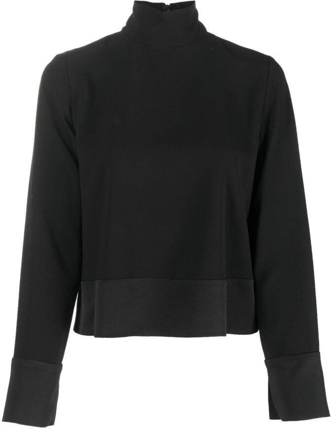 Emporio Armani Top met hoge hals Zwart