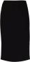 Emporio Armani High waist midi-rok Zwart - Thumbnail 1