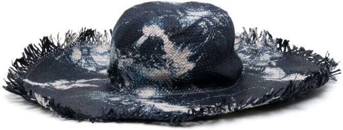 Emporio Armani Hoed met tie-dye print Blauw