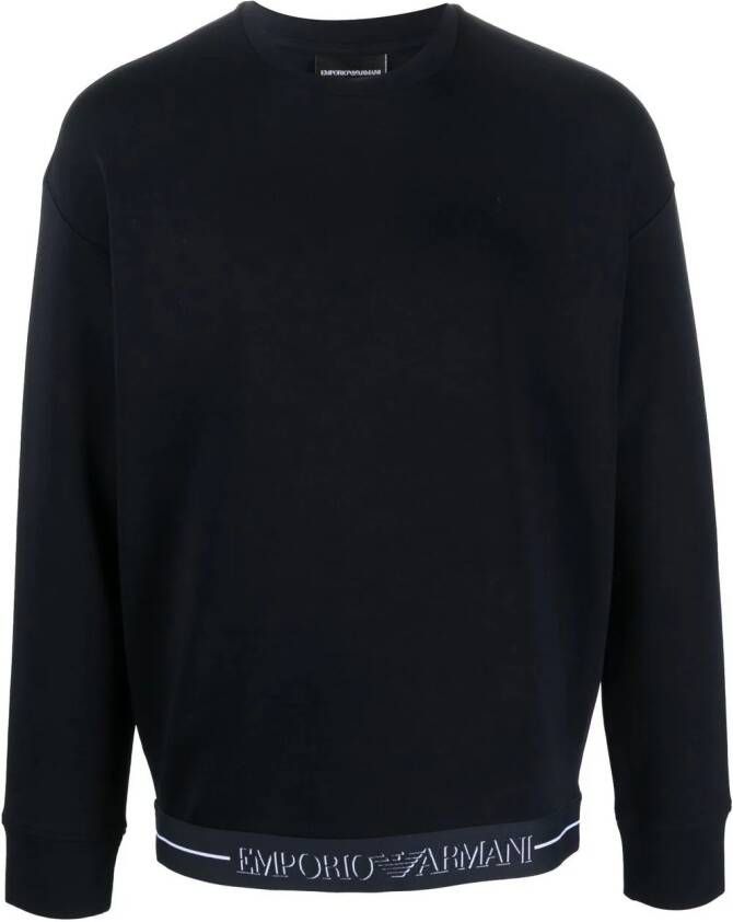 Emporio Armani Hoodie met logoprint Blauw