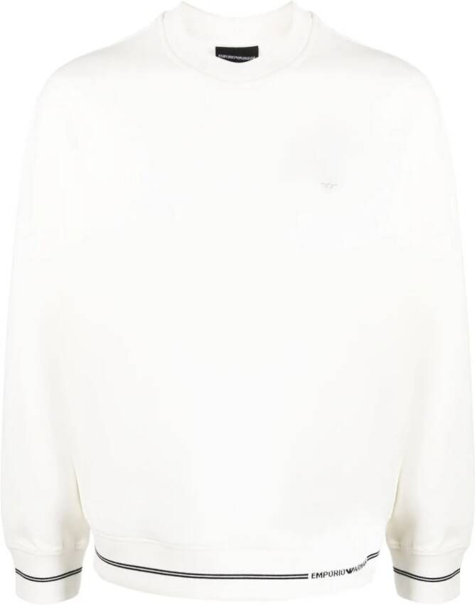 Emporio Armani Intarsia sweater Wit
