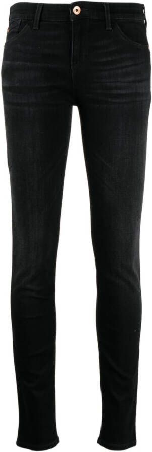 Emporio Armani Jeans met geborduurd logo Zwart