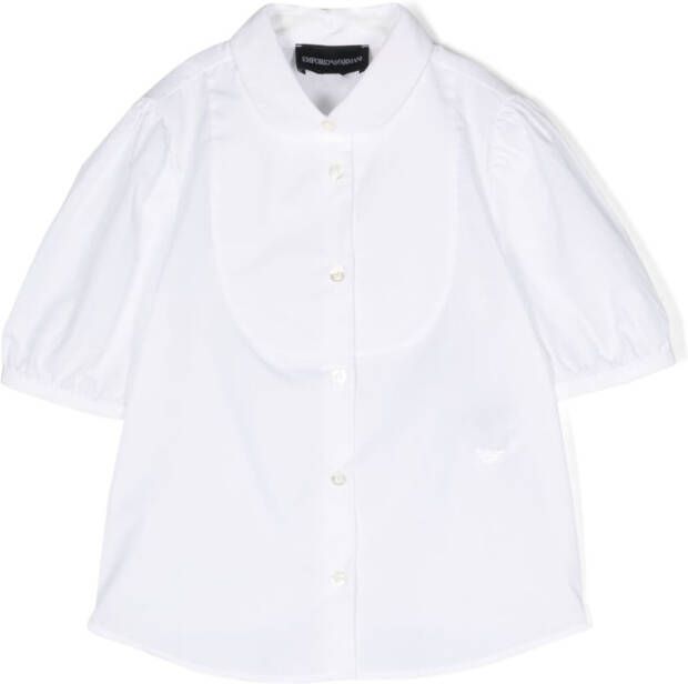 Emporio Ar i Kids Shirt met bies Wit