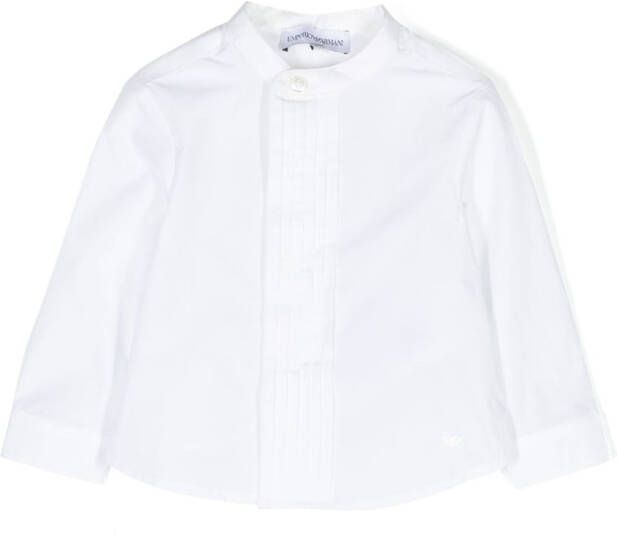 Emporio Armani Kids Shirt met verborgen sluiting Wit