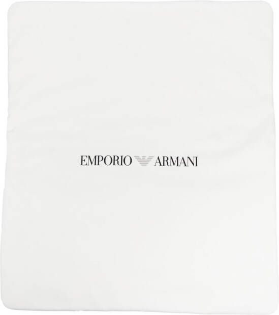 Emporio Armani Kids Deken met logoprint Wit