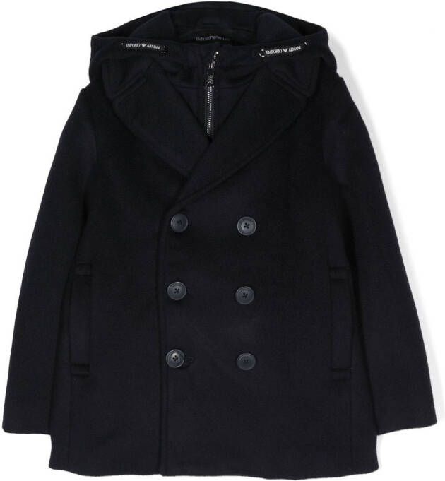 Emporio Ar i Kids Jas met dubbele rij knopen Blauw