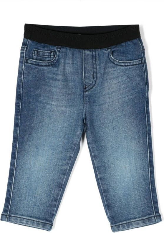 Emporio Ar i Kids Elastische jeans Blauw