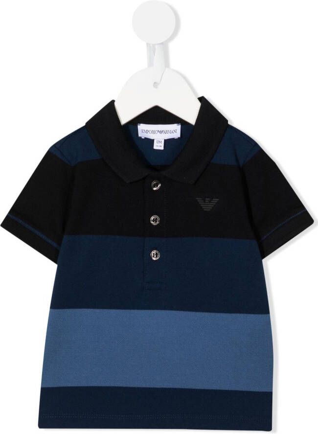 Emporio Ar i Kids Gestreept poloshirt Blauw