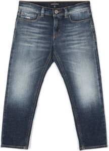 Emporio Ar i Kids Jeans met vervaagd-effect Blauw