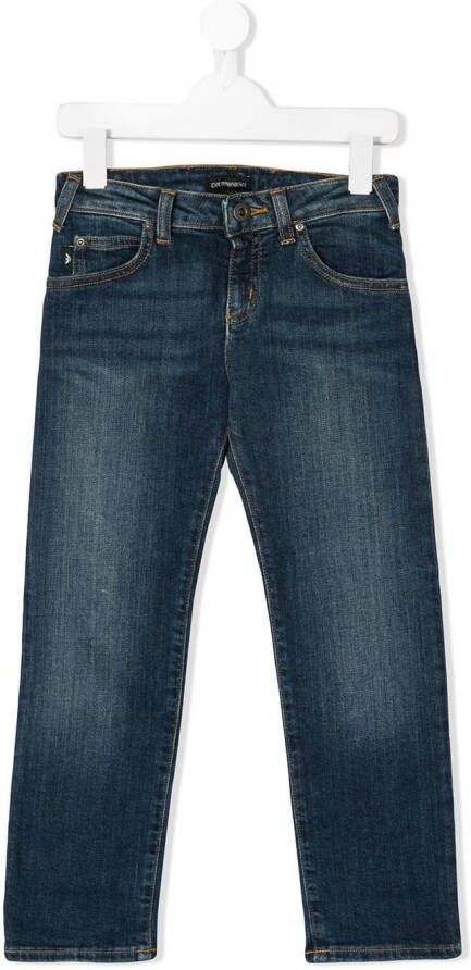 Emporio Ar i Kids jeans met rechte pijpen Blauw