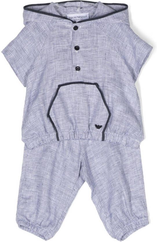 Emporio Ar i Kids Linnen broek Blauw