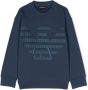 Emporio Ar i Kids Sweater met logopatch Blauw - Thumbnail 1