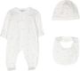 Emporio Ar i Kids Romper en muts met logoprint Wit - Thumbnail 1