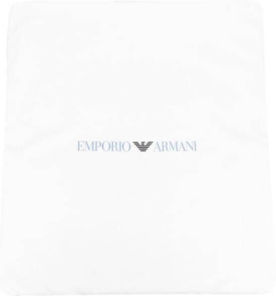 Emporio Armani Kids Deken met logoprint Blauw