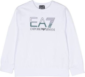 Emporio Ar i Kids Sweater met logoprint Wit