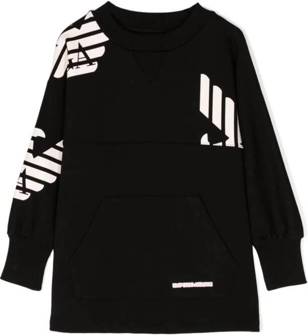 Emporio Ar i Kids Sweater met logoprint Zwart