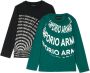 Emporio Ar i Kids Twee T-shirts met logoprint Zwart - Thumbnail 1