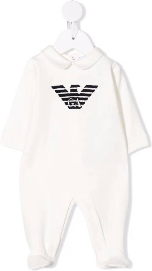 Emporio Ar i Kids Pyjama met logoprint Wit