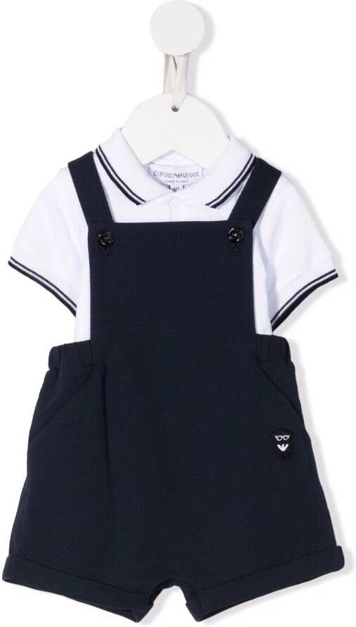 Emporio Ar i Kids Set met logopatch Wit