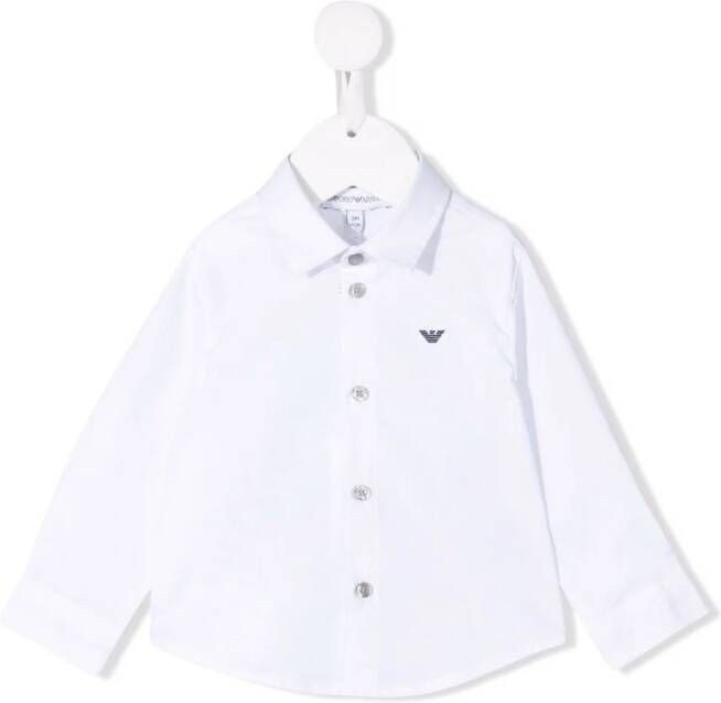 Emporio Ar i Kids Shirt met logo Wit