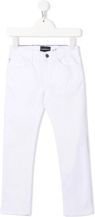 Emporio Armani Kids Slim-fit jeans Wit