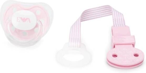 Emporio Ar i Kids Speen met logoprint Roze