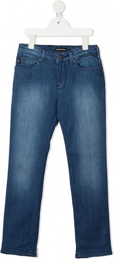Emporio Armani Kids Straight jeans Blauw