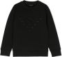Emporio Ar i Kids Sweater met geborduurd logo Zwart - Thumbnail 1