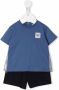 Emporio Ar i Kids T-shirt en shorts met logoprint Blauw - Thumbnail 1