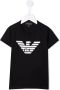 Emporio Ar i Kids T-shirt met logoprint Blauw - Thumbnail 1