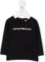 Emporio Ar i Kids T shirt met logoprint kinderen katoen 12 maanden Blauw - Thumbnail 1