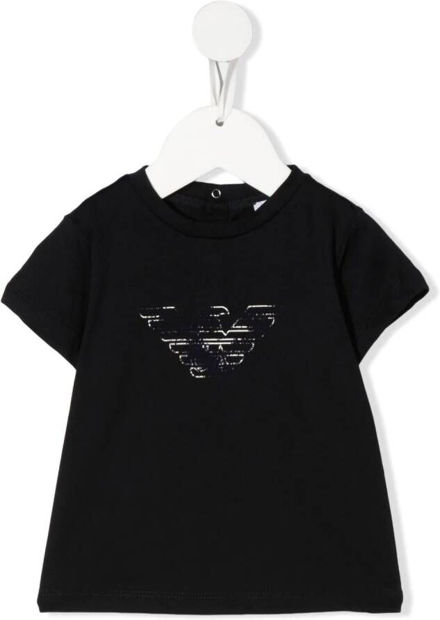 Emporio Ar i Kids T-shirt met logoprint Blauw