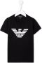 Emporio Ar i Kids T-shirt met logoprint Zwart - Thumbnail 1