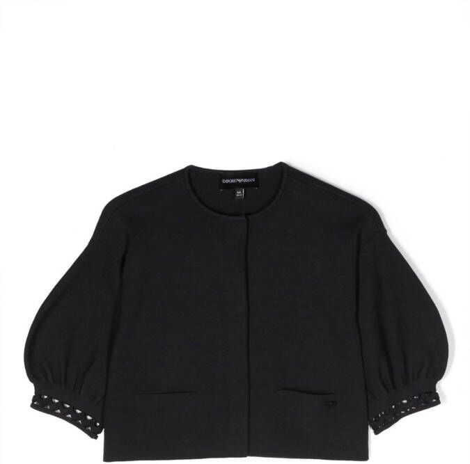 Emporio Ar i Kids Top met uitgesneden detail Blauw