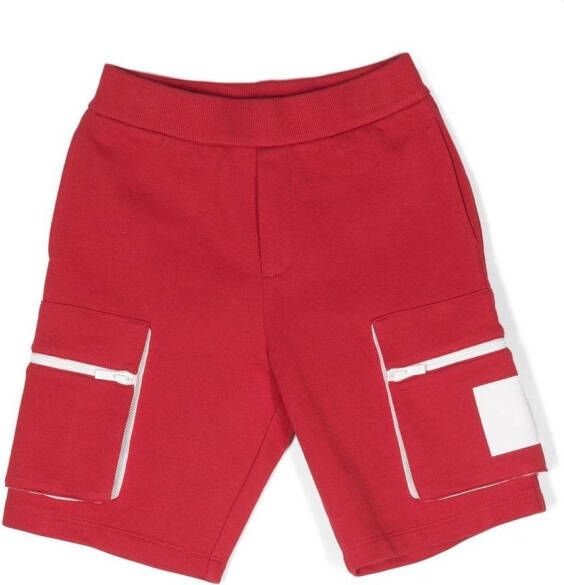 Emporio Ar i Kids Tweekleurige shorts Rood