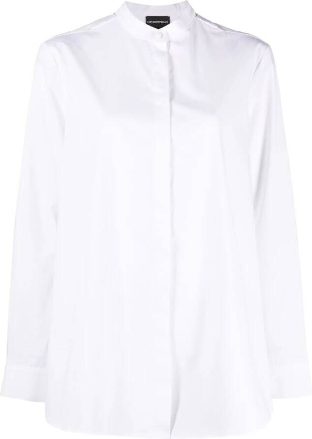 Emporio Armani Kraagloze blouse Wit