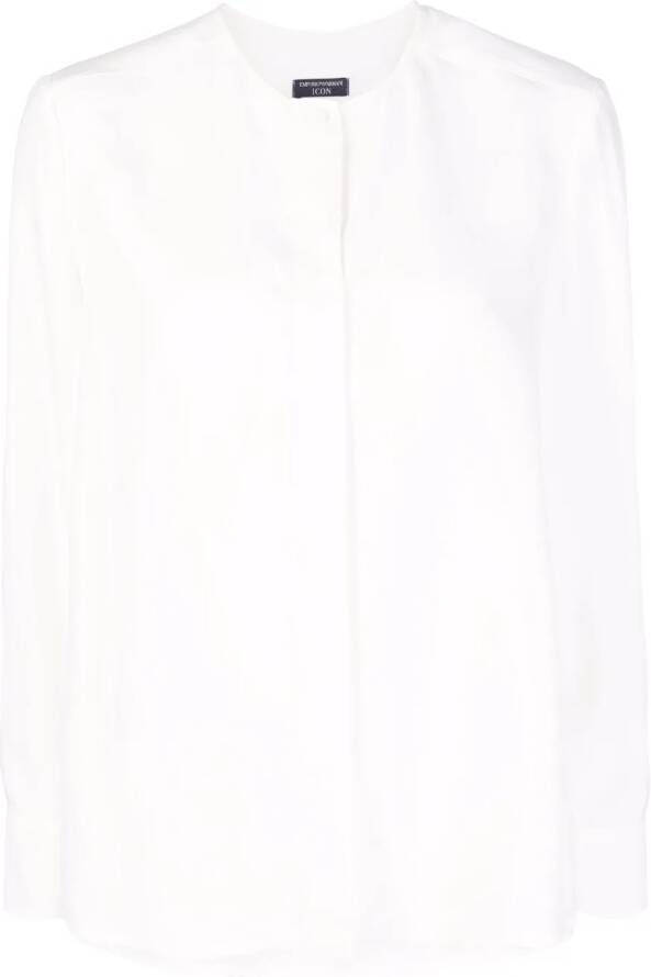 Emporio Armani Kraagloze blouse Wit