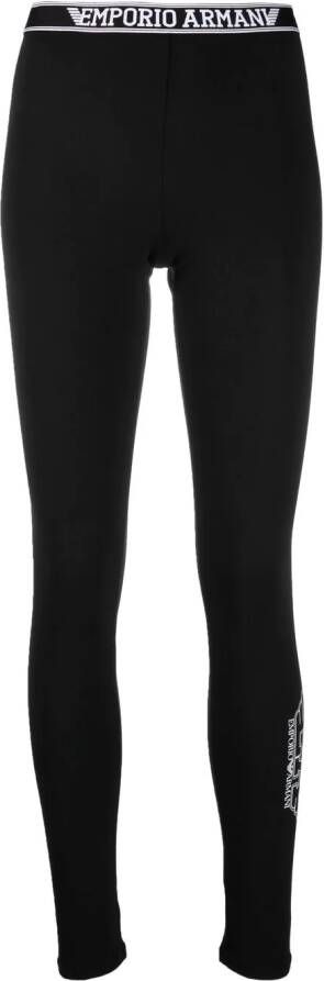 Emporio Armani Legging met logoband Zwart