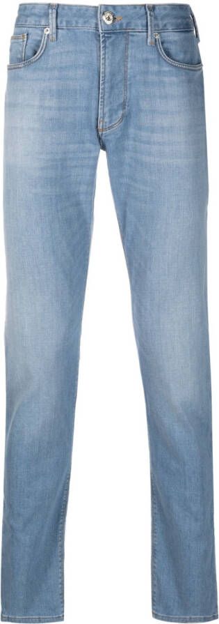 Emporio Armani light-wash slim-fit jeans Blauw