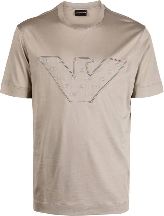 Emporio Armani T-shirt met logo applicatie Groen