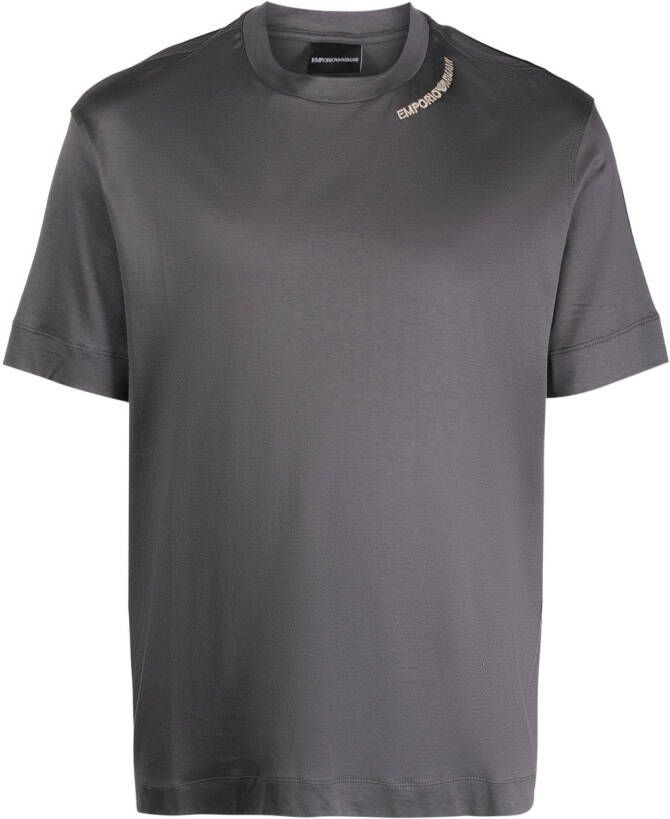 Emporio Armani T-shirt met logodetail Grijs